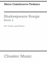 Mario Castelnuovo-Tedesco: Shakespeare Songs Book 4 Voice, Piano Accompaniment Vocal Work