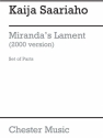 Kaija Saariaho: Miranda's Lament 2000 (Parts) Chamber Group, Cello, Flute, Harp, Soprano, Violin Parts