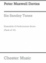 Maxwell Davies, P Six Sanday Tunes Ensemble A Performing Score Pack 10 Ensemble Score and Parts