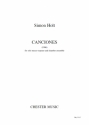 Simon Holt: Canciones (Full Score) Mezzo-Soprano, Chamber Group Score