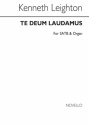 Kenneth Leighton, Te Deum Laudamus Soprano Baritone Voice SATB Organ Accompaniment Buch