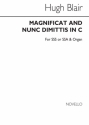 Hugh Blair, Magnificat And Nunc Dimittis In C Soprano Organ Accompaniment Buch