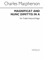 Charles Macpherson, Magnificat And Nunc Dimittis In A Treble Organ Accompaniment Buch