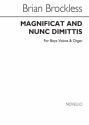 Brian Brockless, Magnificat And Nunc Dimittis Treble Organ Accompaniment Buch