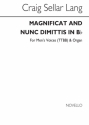 Magnificat And Nunc Dimittis In B Flat Men's Voices Organ Accompaniment Chorpartitur