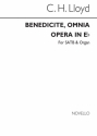 Charles Harford Lloyd, Benedicite Omnia Opera In E Flat SATB and Organ Chorpartitur