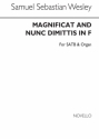 Samuel Wesley, Magnificat And Nunc Dimittis In F SATB and Organ Chorpartitur