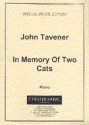 John Tavener, In Memory Of Two Cats Klavier Buch