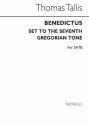 Thomas Tallis, Benedictus In Faux-bourdon (7th Gregorian Tone) SATB Chorpartitur