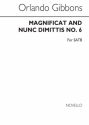 Orlando Gibbons, Magnificat And Nunc Dimitis No. 6 SATB Chorpartitur