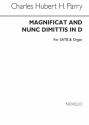 Hubert Parry, Magnificat And Nunc Dimittis In D SATB and Organ Chorpartitur