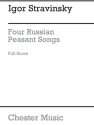 Stravinsky Igor Four Russian Peasant Songs 1954 Ver Full Score English