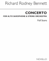 Richard Rodney Bennett, Saxophone Concerto (Full Score) Alto Saxophone and String Ensemble Partitur