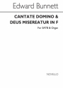 Edward Bunnett, Cantate Domino And Deus Misereatur In F SATB and Organ Chorpartitur