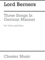 Lord Berners: Three Songs In The German Manner Voice, Piano Accompaniment Instrumental Work