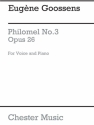 Goossens: Philomel from 'Three Songs Op.26' for Medium Voice and Piano Medium Voice, Piano Accompaniment Instrumental Work