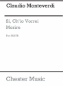 Monteverdi, C Si, Ch'io Vorrei Morire Ssatb SATB Vocal Score