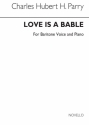 Hubert Parry, Love Is A Bable Baritone Voice and Piano Buch