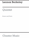 Lennox Berkeley: Quintet Op.90 (Score and Parts) Chamber Group, Oboe, Clarinet, French Horn, Bassoon, Piano Accompanime Instrumental Work