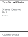 Peter Maxwell Davies: Naxos Quartet No.7 (Score) String Quartet Score