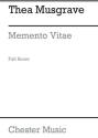 Thea Musgrave: Memento Vitae Orchestra (Full Score) Orchestra Score