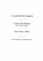 Canco De Maria Viola und Klavier Buch