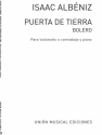 Isaac Albniz, Puerta De Tierra Bolero Cello und Klavier Buch