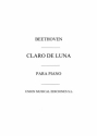 Ludwig van Beethoven, Adagio De La Sonata Claro De Luna Klavier Buch