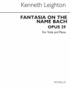 Kenneth Leighton, Fantasia On The Name Bach Op.29 Viola und Klavier Buch