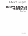 Edward Gregson, Sonata For Four Trombones (Parts) Trombone[Quartet] Buch