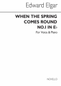 Edward Elgar, When The Spring Comes Round (Low Voice And Piano) Low Voice and Piano Buch