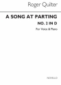 Roger Quilter, A Song At Parting In D Vocal and Piano Buch