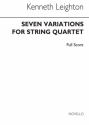 Kenneth Leighton, Seven Variations For String Quartet Op.43 Streichquartett Partitur