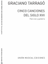 5 Canciones Del Siglo XVII for Voice and Guitar Vocal and Guitar Buch