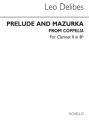 Lo Delibes, Prelude & Mazurka (Cobb) Clt 2 Clarinet Buch