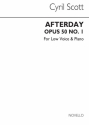 Cyril Scott, Afterday Op50 No.1-low Voice/Piano (Key-g) Low Voice and Piano Buch