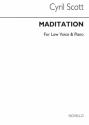 Cyril Scott, Meditation-low Voice/Piano (Key-b Flat) Low Voice and Piano Buch