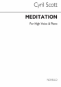 Cyril Scott, Meditation-high Voice/Piano (Key-c) High Voice and Piano Buch