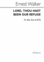 Ernest Walker, Lord, Thou Hast Been Our Refuge Bass Voice SATB Organ Accompaniment Chorpartitur