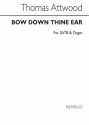 Thomas Attwood, Bow Down Thine Ear Soprano SATB Organ Accompaniment Chorpartitur