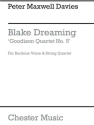 Peter Maxwell Davies: Blake Dreaming 'Goodison Quartet No.5' Baritone Voice, String Quartet Score