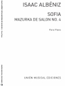 Isaac Albniz, Sofia No.4 From Mazurkas Desalon Op.66 For Piano Klavier Buch