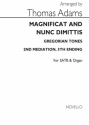 Thomas Adams, Mag And Nunc(Greg.Tones-2nd Mediation 5th Ending) SATB and Organ Chorpartitur