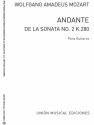 Wolfgang Amadeus Mozart, Andante De La Sonata No.2 K.280 Gitarre Buch