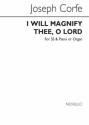 Joseph Corfe, I Will Magnify Thee O Lord Soprano Piano Accompaniment Organ Accompaniment Buch