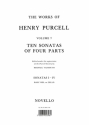 Henry Purcell, Ten Sonatas Of Four Parts For Cello (Sonatas I-IV) Cello Buch