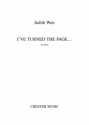 Judith Weir: I've Turned The Page... Piano Instrumental Work