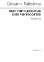 Giovanni Palestrina, Dum Complerentur Des Pentecostes SATB and Piano Buch