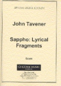 John Tavener, Sappho: Lyrical Fragments Soprano and String Ensemble Partitur