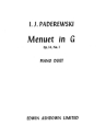 Ignacy Jan Paderewski: Minuet in G Op.14 No.1 (Piano Duet) Piano Duet Instrumental Work